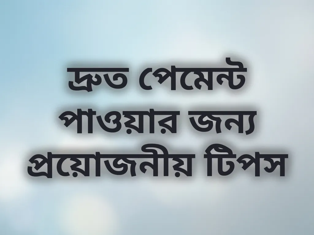 পেমেন্ট টিপস